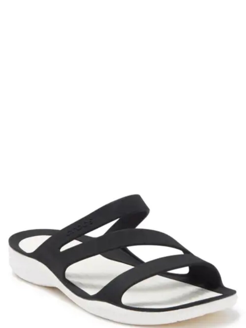 NIB Crocs Swiftwater Slide Sandal Women's Size 4M Black/White
